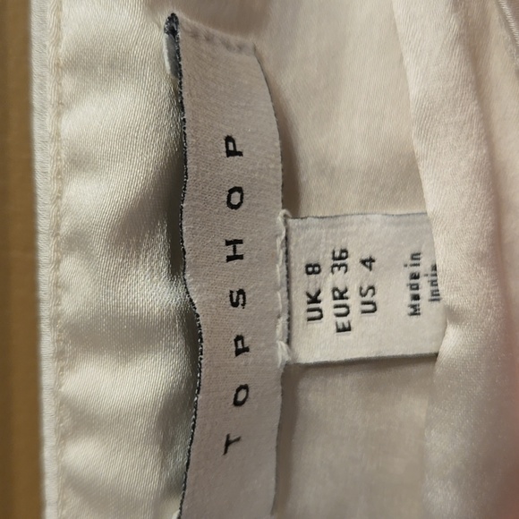 Topshop Satin Lace Mix Maxi Skirt in oyster size 4 - Picture 7 of 10